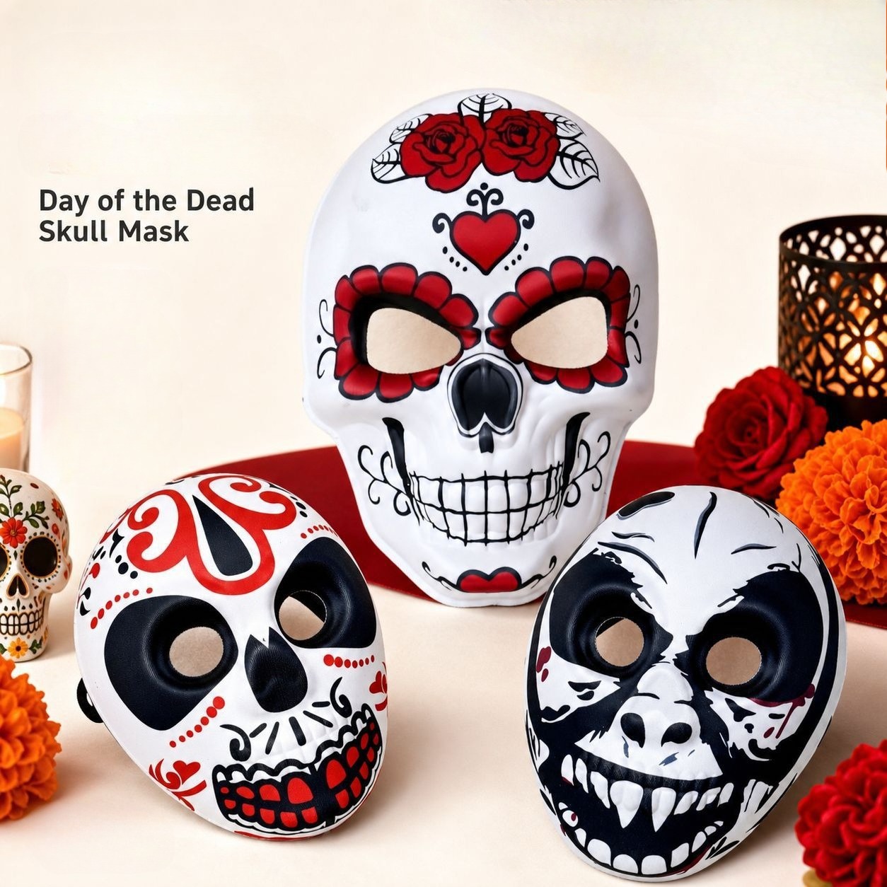Day of the Dead Mask Colorful  - Cosplay Prop Foam ulasan dan harga