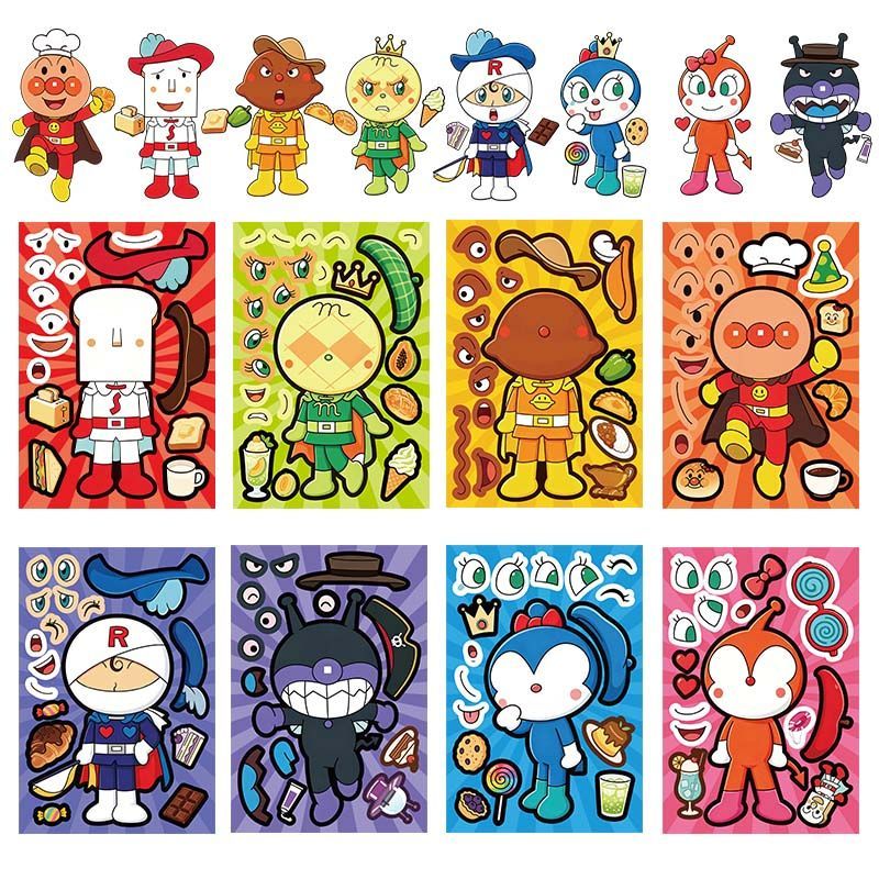 Anpanman collage stickers, cut - Cosplay Prop Diy ulasan dan harga