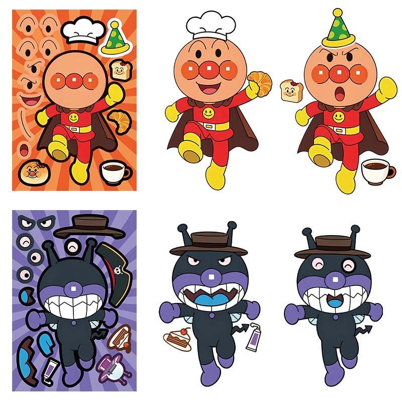 Anpanman collage stickers, cut - Cosplay Prop Diy ulasan dan harga