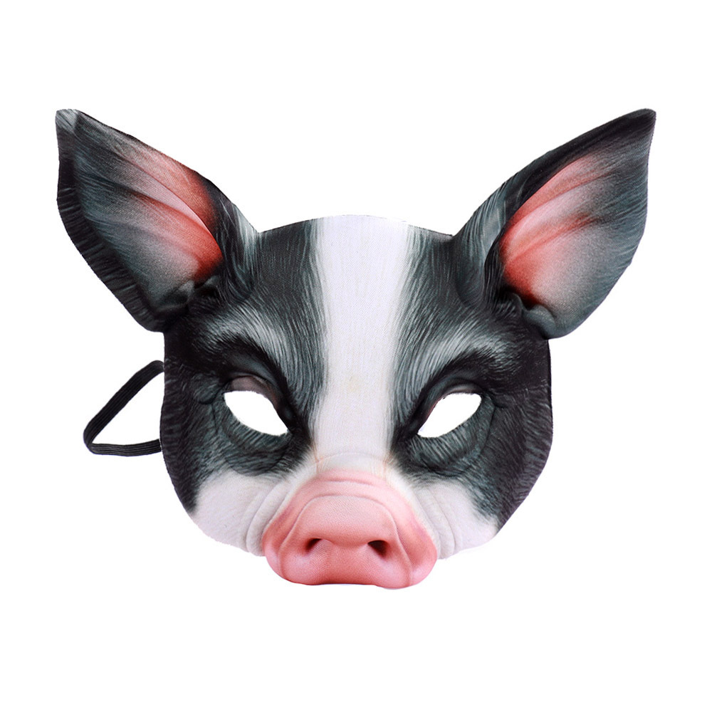 Realistic Animal Half Face Mas - Cosplay Prop Patterns ulasan dan harga