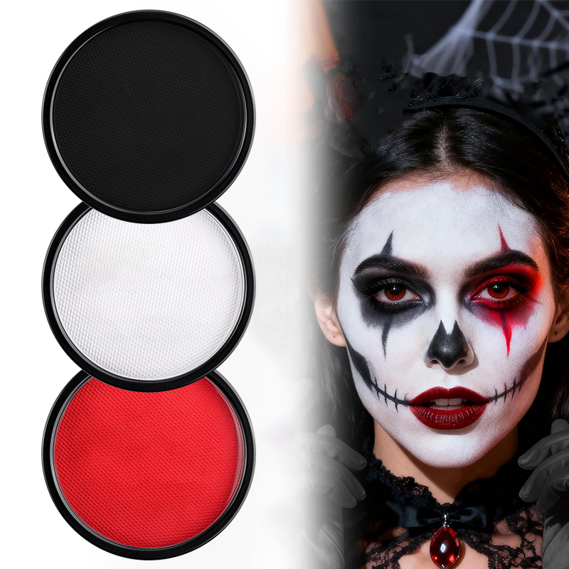 3pcs Black White Red Water‑Bas - Cosplay Prop Paint ulasan dan harga