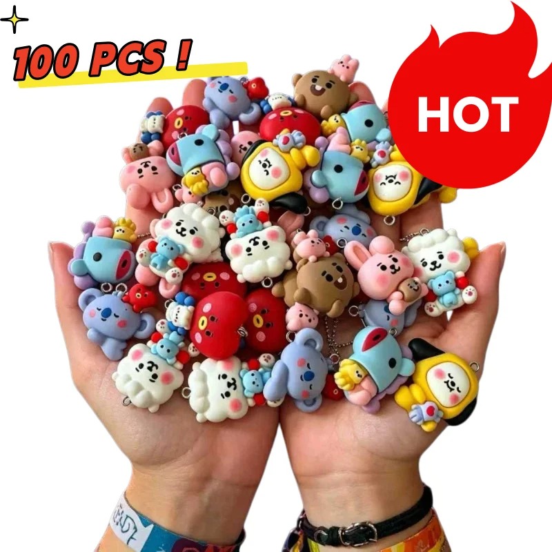 7pcs BT21 Resin Cartoon Charm  - Cosplay Prop Diy ulasan dan harga